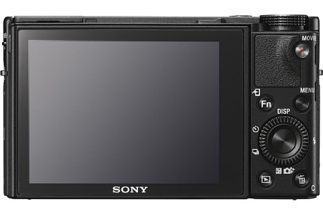 Bild Die Rückseite der Sony DSC-RX100 V mit den üblichen Bedienelementen. Das Layout und Gehäusedesign ist bei der RX100-Serie über Generationen identisch, sodass Sony nun sogar ein gemeinsames Unterwassergehäuse für alle Modelle der RX100-Baureihe anbietet. [Foto: Sony]