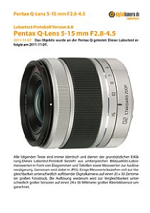 Pentax Q-Lens 5-15 mm F2.8-4.5 mit Q Labortest, Seite 1 [Foto: MediaNord]