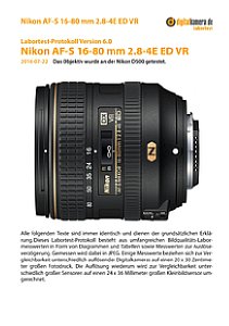 Nikon AF-S 16-80 mm 2.8-4E ED VR mit D500 Labortest, Seite 1 [Foto: MediaNord]