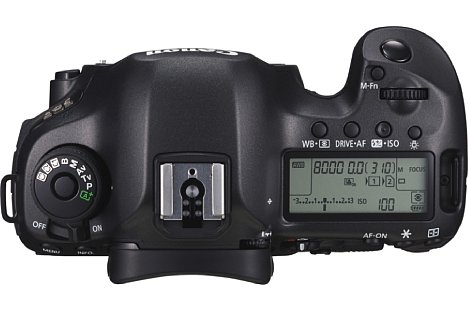 Bild Auf der Oberseite besitzt die Canon EOS 5DS ein Statusdisplay mit reichhaltigen Informationen. [Foto: Canon]