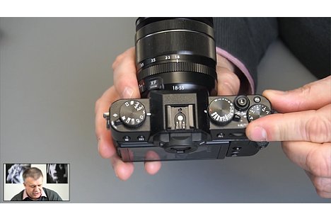 Bild In separaten Einzelvideos wiederholt Uli Soja die besprochenen Einstellungen noch einmal für einzelne Kameratypen, hier die Fujifilm X-T30. [Foto: MediaNord]
