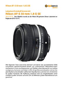 Nikon AF-S 50 mm 1.8 G SE mit Df Labortest, Seite 1 [Foto: MediaNord]