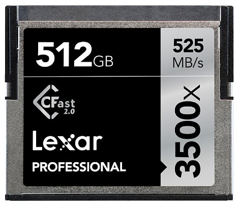 Bild Lexar CFast 2.0 512 GB 525 MB/s 3500x Compact Flash Speicherkarte. [Foto: Lexar]