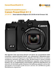 Canon PowerShot G1 X Labortest, Seite 1 [Foto: MediaNord]