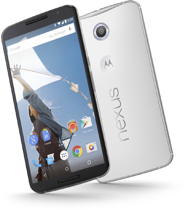 Bild Das Google Nexus 6 folgt dem Trend zu großen Smartphones mit 6-Zoll-Display. [Foto: Google]