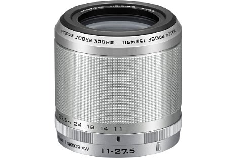 Bild Das Standardzoom Nikon 1-Mount AW 11-27,5 mm 3.5-5.6 zoomt und fokussiert intern. [Foto: Nikon]