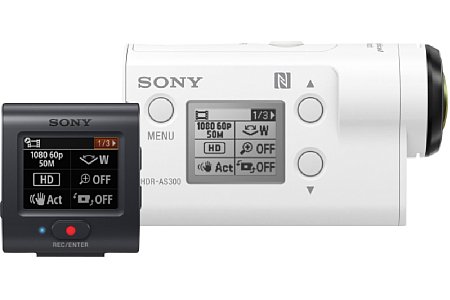 Die Sony HDR-AS300 ist bereits ohne Schutzgehäuse spritzwassergeschützt und besitzt ein Standard-Stativgewinde. [Foto: Sony]