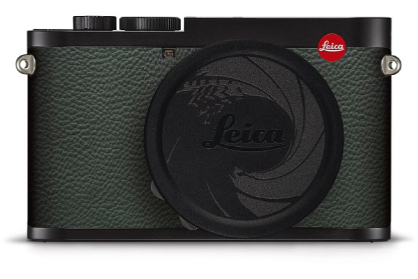 Bild Auf dem Objektivdeckel der Leica Q2 "007 Edition" ist der bekannte stilisierte Pistolenlauf zu sehen. [Foto: Leica]