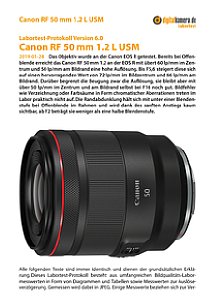 Canon RF 50 mm 1.2 L USM mit EOS R Labortest, Seite 1 [Foto: MediaNord]