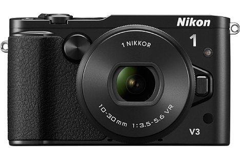 Bild Die Nikon 1 V3 präsentiert sich mit edlem Gehäuse im Stil einer Messsucherkamera. [Foto: Nikon]