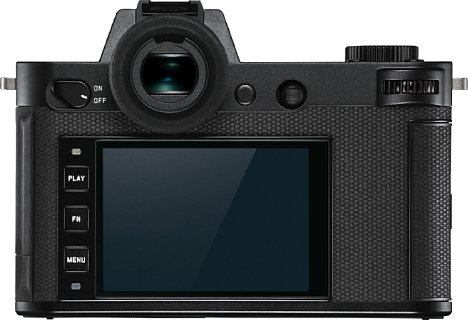 Bild Der rückwärtige Touchscreen der Leica SL2 ist fest verbaut, auch einen hochauflösenden elektronischen Sucher hat sie zu bieten. [Foto: Leica]