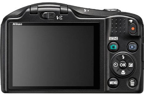 Bild Statt Gestensteuerung und Schwenkbildschirm verfügt die Nikon Coolpix L620 über einen 7,5 Zentimeter großen, fest verbauten Bildschirm mit 460.000 Bildpunkten Auflösung. [Foto: Nikon]