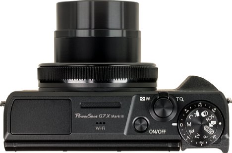 Bild Unter dem Programmwählrad der Canon PowerShot G7 X Mark III sitzt das Belichtungskorrekturrad. Sinnvollerweise wirkt es nicht in der Vollautomatik, sondern nur in den Kreativprogrammen. [Foto: MediaNord]