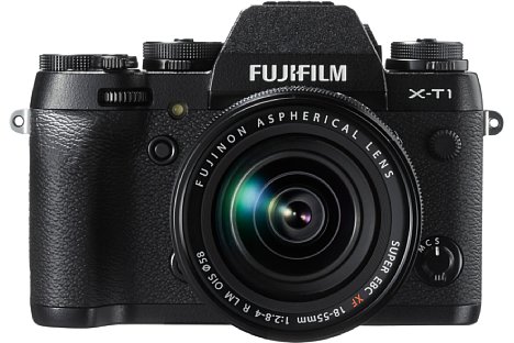 Bild Bis es passende spritzwassergeschützte Objektive zur Fujifilm X-T1 gibt, den Anfang soll das XF 18-135mm F3.5-5.6 R OIS WR im Juni 2014 machen, ist das XF 18-55mm F2.8-4 R OIS das Setobjektiv der XT-1, die man aber auch ohne Objektiv kaufen kann. [Foto: Fujifilm]