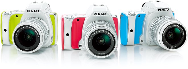 Bild In drei frischen Farben bietet Ricoh die Pentax K-S1 ab Mitte November 2014 zusätzlich zu den bisher zwölf Farben an. [Foto: Ricoh]