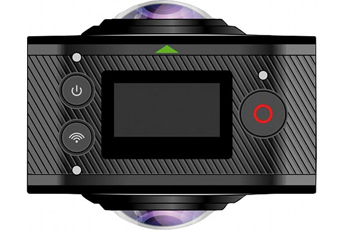 Bild Mittels LC-Display auf der Oberseite der GoXtreme Full Dome 360° lassen sich alle Einstellungen bequem vornehmen und kontrollieren. [Foto: GoXtreme]
