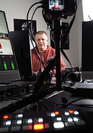 Ernst Ulrich Soja während der Produktion des Canon Einsteiger-Videos. [Foto: MediaNord]