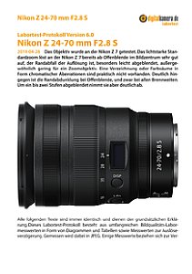 Nikon Z 24-70 mm 1:2,8 S mit Z 7 Labortest, Seite 1 [Foto: MediaNord]