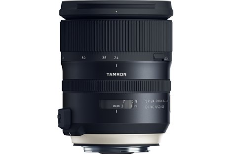 Bild Das Tamron SP 24-70 mm f2.8 Di VC USD G2 (A032), hier mit Canon-Anschluss, verfügt über eine elektromagnetische Blende sowie zwei Prozessoren, um Autofokus und Bildstabilisator unabhängig und effektiver zu betreiben. [Foto: Tamron]