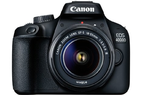 Bild Ab April 2018 soll die Canon EOS 4000D im Set mit dem EF-S 18-55 mm F3.5-5.6 III für knapp 400 Euro erhältlich sein. [Foto: Canon]