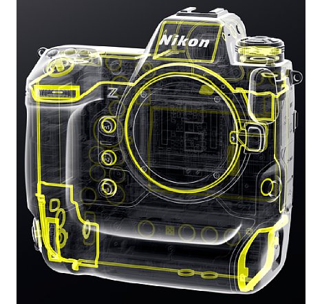 Bild Zahlreiche Dichtungen schützen die Nikon Z 9 vor eindringendem Spritzwasser und Staub. [Foto: Nikon]