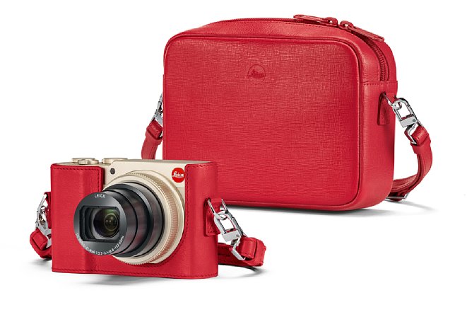 Bild Leica C-Lux Style Kit Hellgold-Rot. [Foto: Leica]