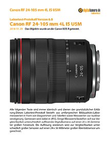 Canon RF 24-105 mm 4L IS USM mit EOS R Labortest, Seite 1 [Foto: MediaNord]