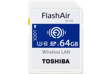 Bild Toshiba FlashAir 64 GByte vierte Generation. [Foto: Toshiba]