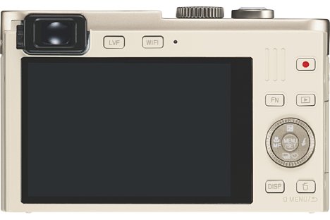 Bild Auf der Rückseite besitzt die Leica C (Typ 112) neben einem 7,5 Zentimeter großen, 921.000 Bildpunkte auflösenden Bildschirm auf einen elektronischen Sucher, der es jedoch nur auf magere 200.000 Bildpunkte bringt. [Foto: Leica]