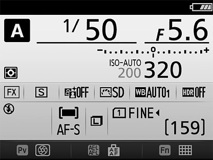 Bild Info-Bildschirm der Nikon D750. [Foto: Martin Vieten]