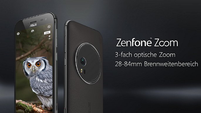 Bild Der 3-fach optische Zoom-Objektiv des Asus ZenPhone Zoom stellen einen praxisgerechten Brennweitenbereich von 28 bis 84 mm zur Verfügung. [Foto: Asus]