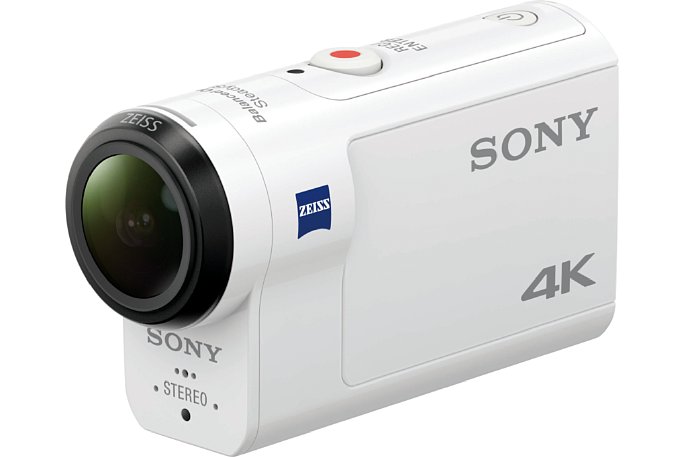 Bild Die 4K-Actioncam FDR-X3000R von Sony besitzt ein verbessertes Zeiss Tessar Objektiv mit 17 Millimetern Brennweite. [Foto: Sony]