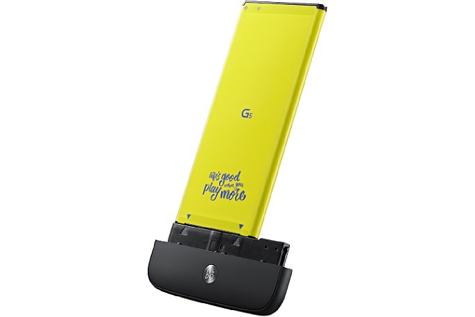 Bild LG HiFi Plus Zusatzmodul fürs LG G5 Smartphone, ein hochwertiger Digital-Analogwandler mit Kopfhörer-Anschluss. [Foto: LG]