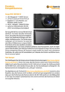 Bild Kaufberatung Premium-Kompaktkameras Ausgabe Frühjahr 2017, Kapitel "Marktübersicht" (Seite 94). [Foto: MediaNord]