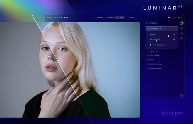 Bild Skylum Luminar AI Skin Enhancer AI. [Foto: Skylum]