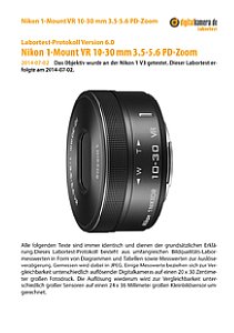 Nikon 1-Mount VR 10-30 mm 3.5-5.6 PD-Zoom mit 1 V3 Labortest, Seite 1 [Foto: MediaNord]