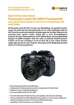 Testbericht: Panasonic Lumix DC-GH5 II (Premium-Version), Seite 1 [Foto: MediaNord]
