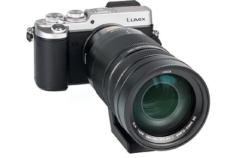 Bild Für ein gutes Handling braucht das Panasonic Leica DG Vario-Elmar 100-400 mm 4-6.3 Asph. Power OIS schon eine große Kamera mit vernünftigem Griff. Die Lumix DMC-GX8 ist da schon arg grenzwertig. [Foto: MediaNord]