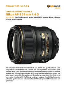 Nikon AF-S 35 mm 1.4 G mit D800E Labortest, Seite 1 [Foto: MediaNord]