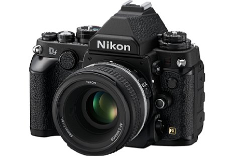 Bild Wem das silberne Gehäuse der Nikon Df nicht gefällt kann sie auch in Schwarz erwerben. [Foto: Nikon]