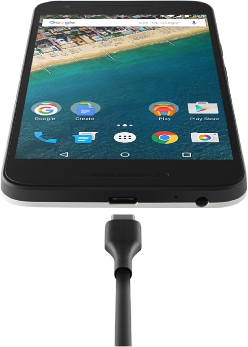 Bild Das Google Nexus 5X besitzt (wie auch das Nexus 6P) schon den neuen Typ-C-USB-Stecker. [Foto: Google]