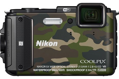 Bild In Camouflage tarnt sich die Nikon Coolpix AW130 besonders gut. Egal in welcher Farbe, der Preis beträgt rund 350 Euro. [Foto: Nikon]