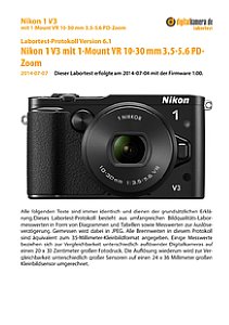 Nikon 1 V3 mit 1-Mount VR 10-30 mm 3.5-5.6 PD-Zoom Labortest, Seite 1 [Foto: MediaNord]