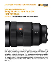 Sony FE 24-70 mm F2.8 GM (SEL2470GM) mit Alpha 9 Labortest, Seite 1 [Foto: MediaNord]