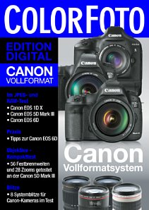 Bild ColorFoto Digital Edition – Canon Vollformatsystem. Das E-Paper mit 55 Seiten kostet 7,99 Euro. [Foto: ColorFoto]