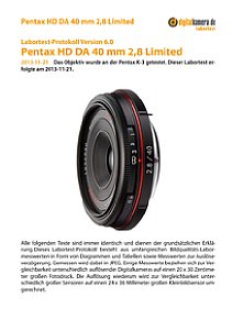 Pentax HD DA 40 mm 2,8 Limited mit K-3 Labortest, Seite 1 [Foto: MediaNord]