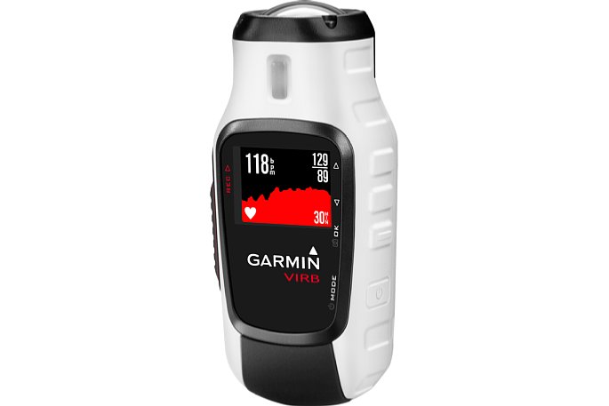 Bild Auch Messwerte der Sensoren zeigen die Garmin Virb Kameras an. Dieses Beispiel zeigt eine Herzfrequenz-Kurve. [Foto: Garmin]