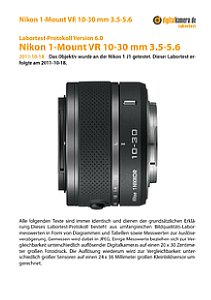 Nikon 1-Mount VR 10-30 mm 3.5-5.6 mit 1 J1 Labortest, Seite 1 [Foto: MediaNord]
