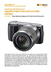 Sony NEX-C3 mit E 18-55 mm 3.5-5.6 OSS (SEL-1855) Labortest, Seite 1 [Foto: MediaNord]