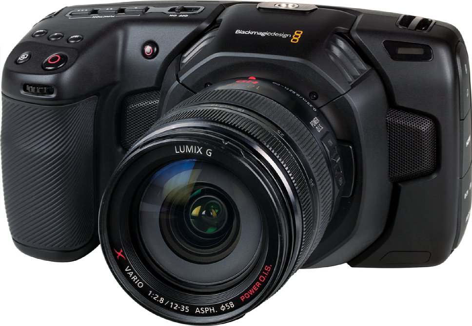 Bild Die Blackmagic Pocket Cinema Camera 4K ähnelt auf den ersten Blick eher einer Fotokamera als einem Camcorder. Tatsächlich ist es aber eine reinrassige Videokamera praktisch vollständig ohne Foto-Funktion (nur DNG-Standbilder können gespeichert werden). [Foto: MediaNord]